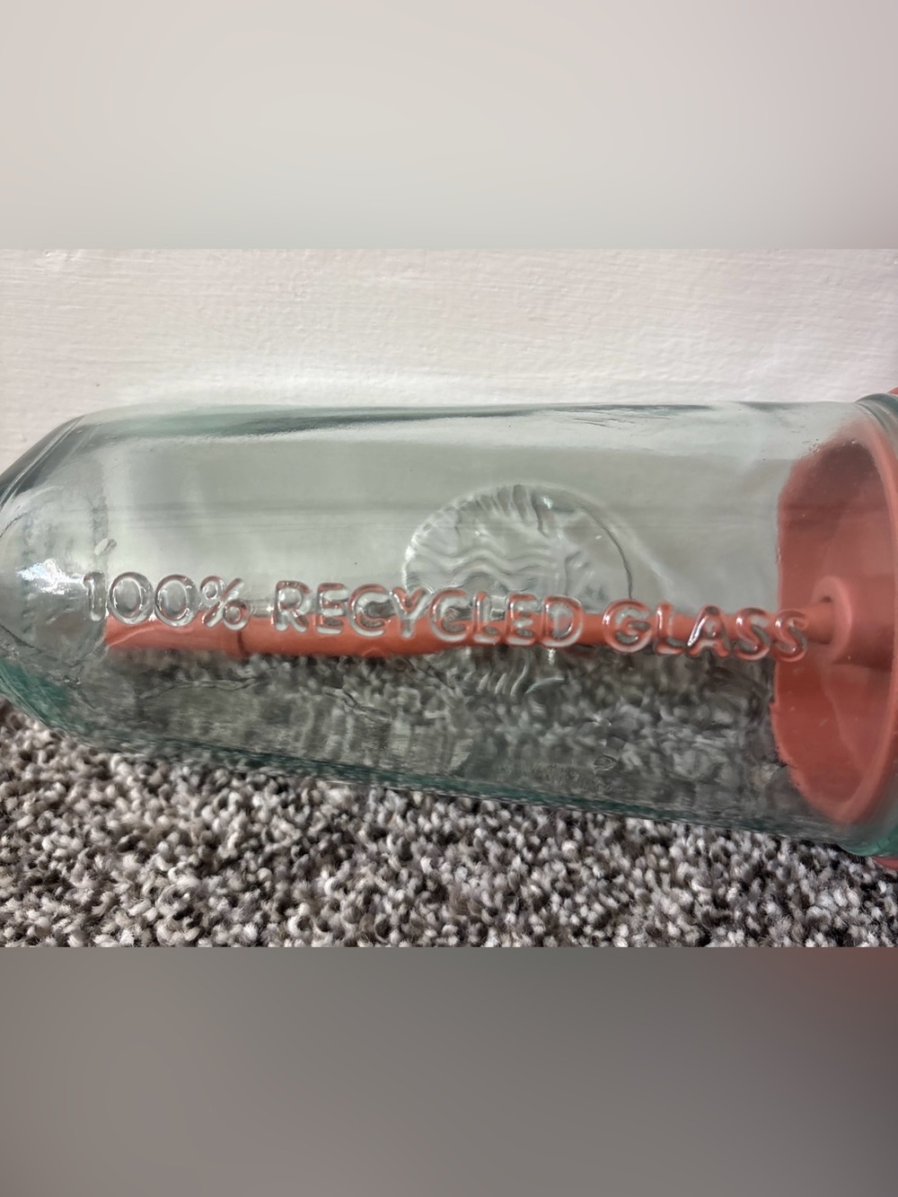 Starbucks 2024 Terracotta Brown Recycled Triangle Glass Cold Cup Limited Edition - Picture 6 of 7